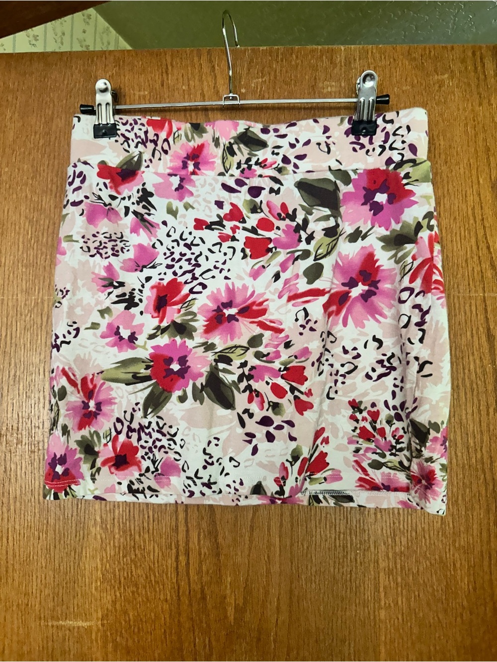 Zenana Outfitters Pink Floral Mini Skirt